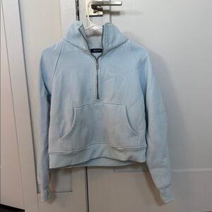 Auden Light Blue Half-Zip Hoodie Sweatshirt